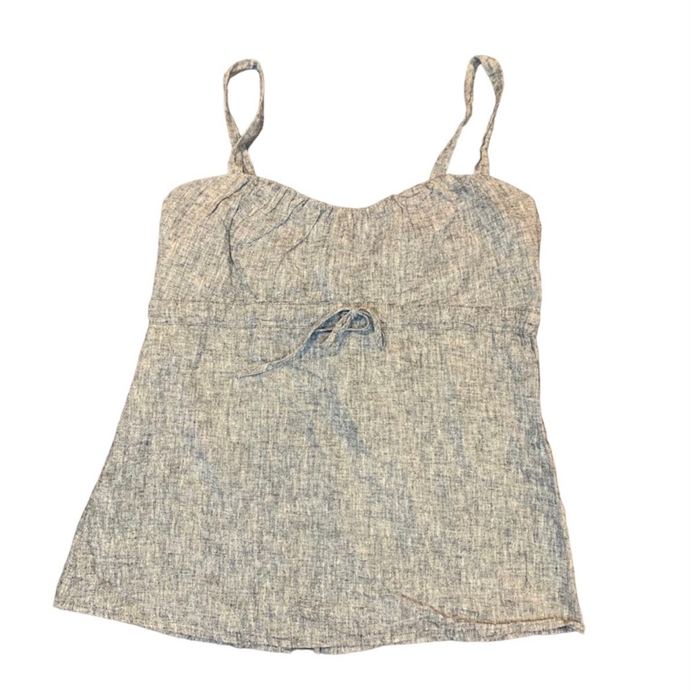 Patagonia W’s Summertime Tank Shirt Women’s Size 6 Hemp Cotton Empire Waist Gray